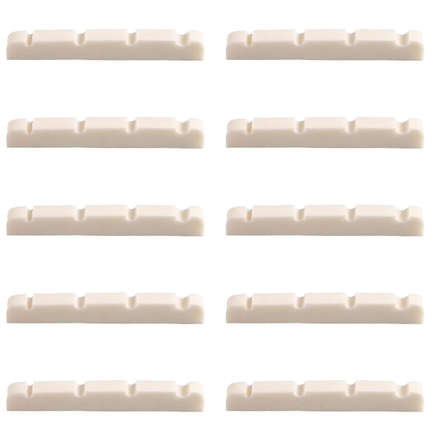 

10x Bone Nut 4-String Bass Guitar 38x3.5x5mm(1-1/2"x9/64"x3/16") Saddle White