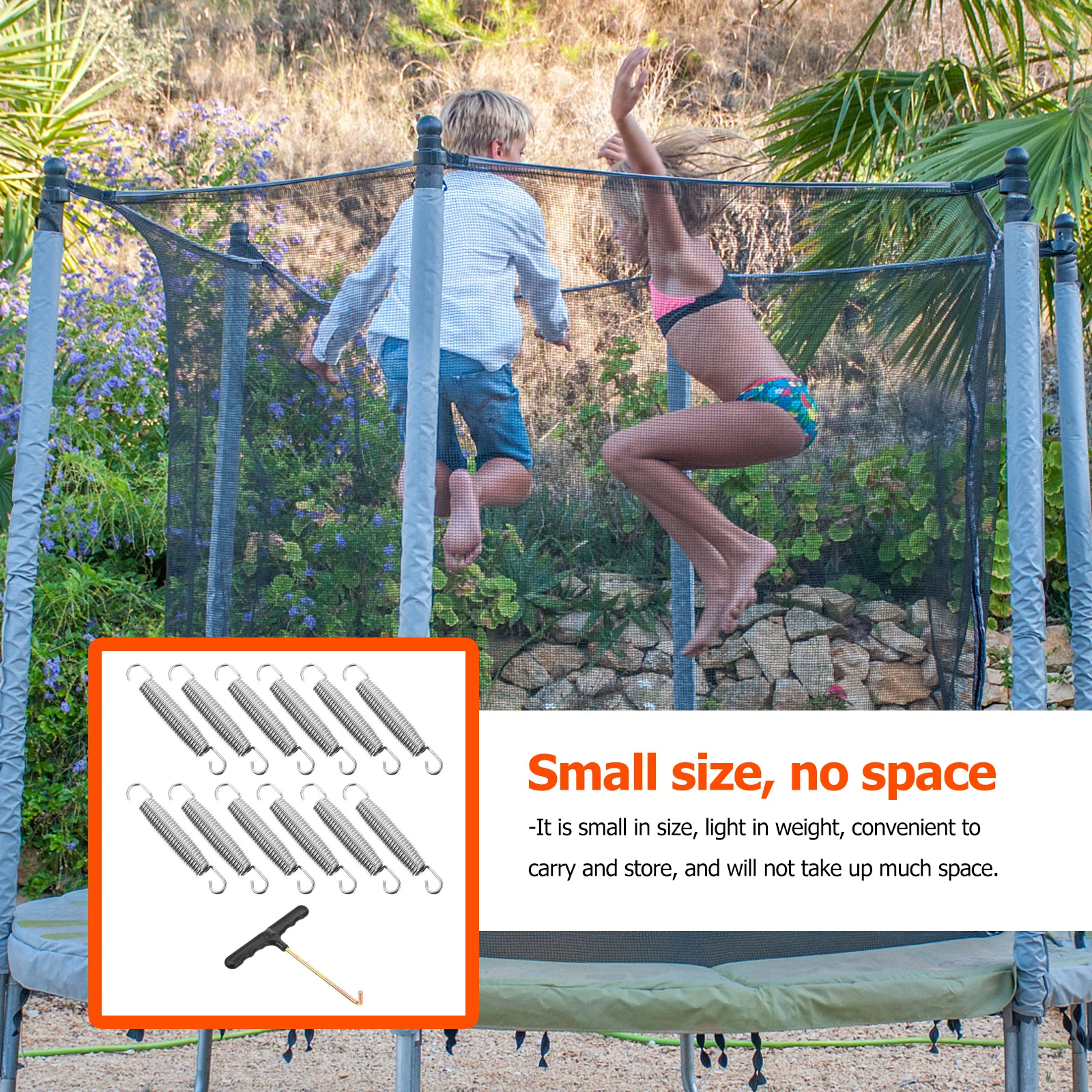 

1Set Galvanized Trampoline Spring Heavy Duty Steel Extension Spring with Hooks Durable for Hanging Hammock Punching Bags and