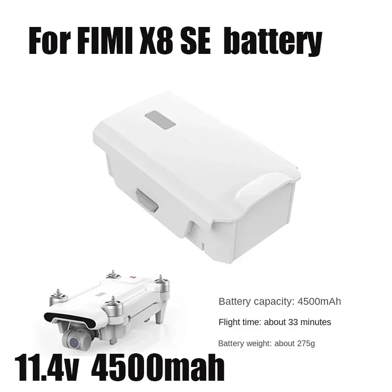 Battery for FIMI X8 SE 2022 V2 Battery 11.4V 4500mAh Charging Intelligent Batteries 33mins Flight time X8SE Battery