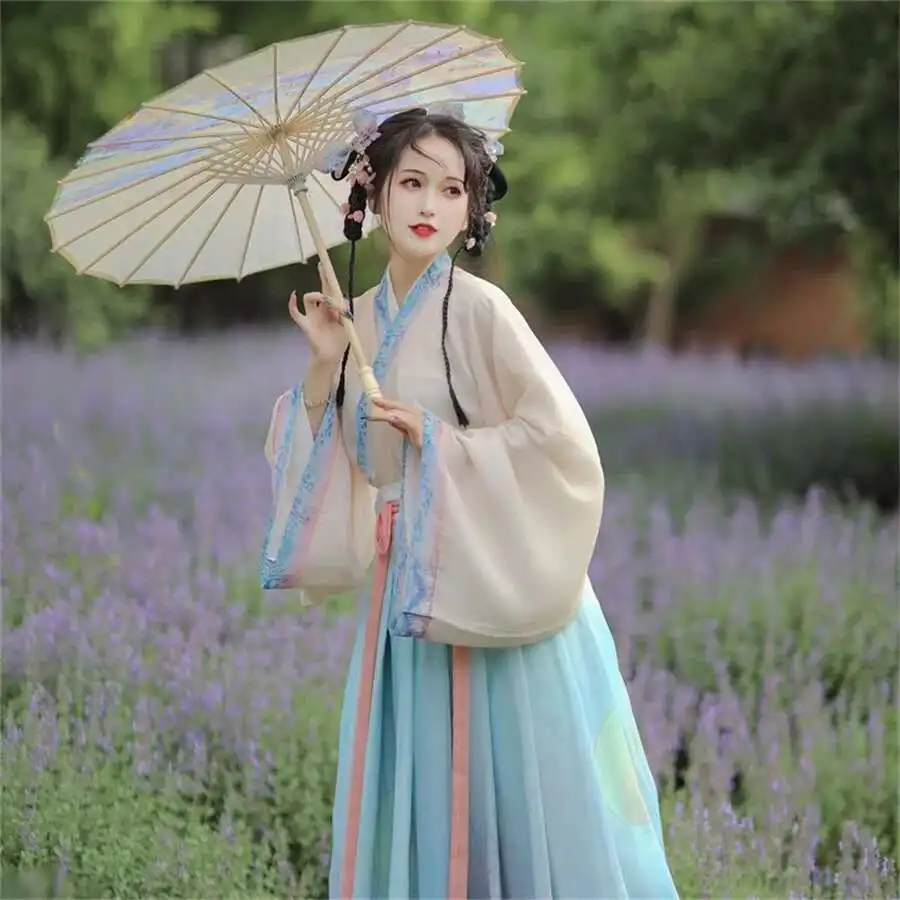 

2026 Chinese Hanfu Female Style Ancient Tang Ming Women Costume Elegant Skirt Girl Retro Stage Performance Clothing Ancient