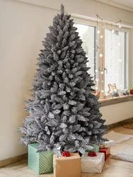 Artificial PVC Christmas Tree with Snow Pine Cones and LED Lights for Christmas Home Decoration Christmas Tree