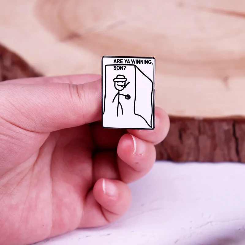 Are Ya Winning, Son? Enamel Pin Funny Webcomic Meme Brooch Gamer Dad Pin Jewelry