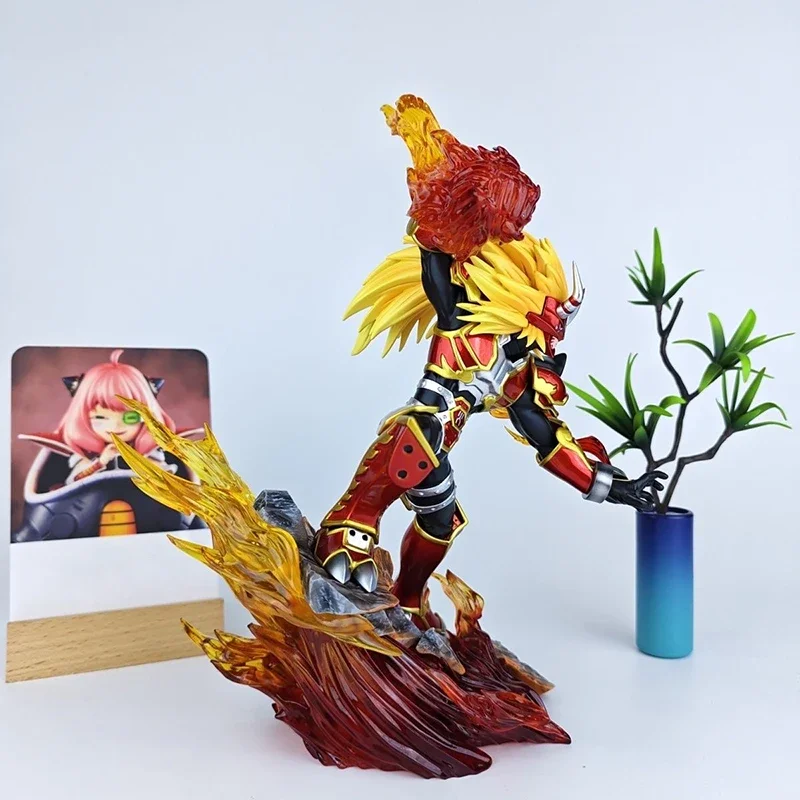 26Cm Nieuwe Digimon Zombie Auto Fire Beast Pop Figuur Animatie Randapparatuur Ornamenten De Vechter Van Vuur Model Speelgoed Verjaardagscadeautjes