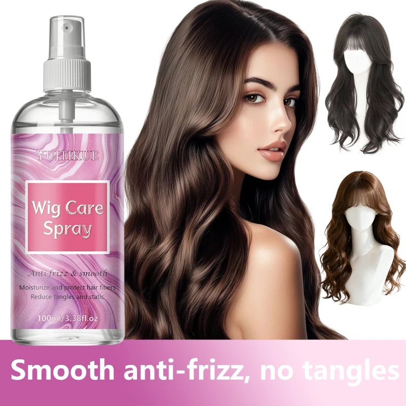 YUITIKUE Wig Maintainer Liquid Spray, 100ml Care Spray for Synthetic Hair, Keep Wigs Smooth & Tangle-Free