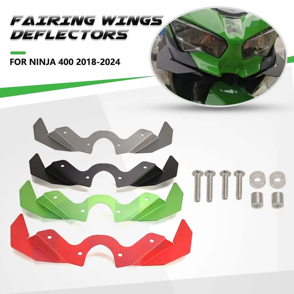 

ДЛЯ KAWASAKI Ninja 400 Z400 2018-2024 детали мотоцикла, боковая прижимная сила, голые спойлеры, фиксированный обтекатель крыльев, дефлекторы
