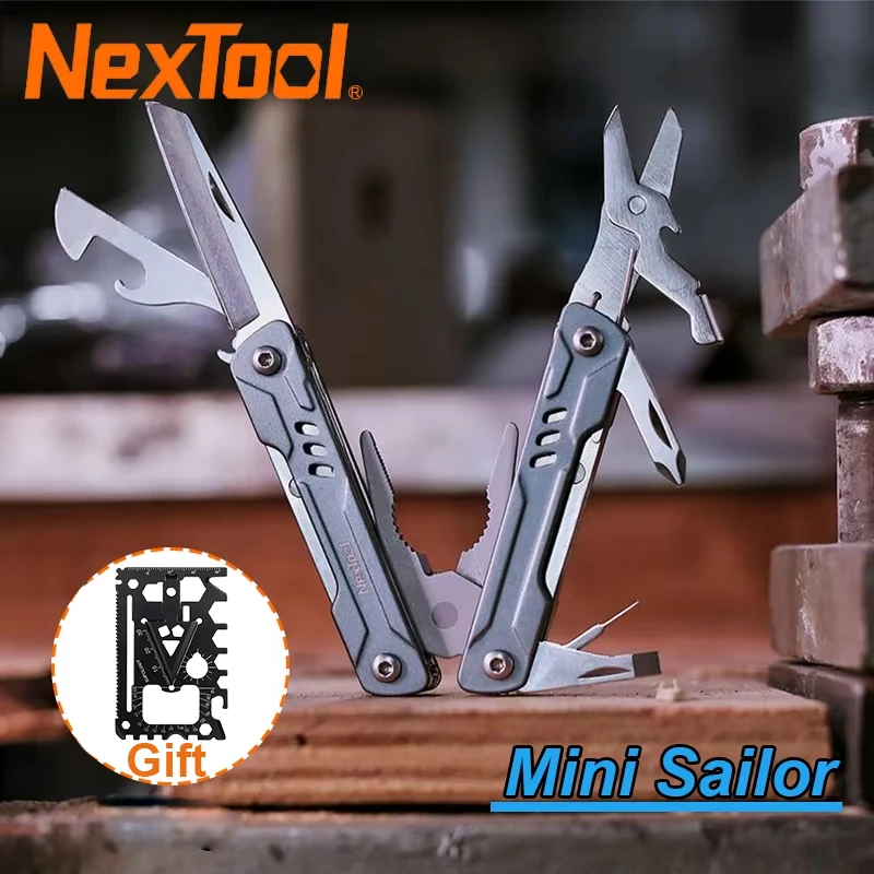 

NexTool Mini Sailor 11 In 1 Multi Tool Folding Pliers Keychain Multitool Pocket Knife Screwdriver Scissors with Gifts for Men