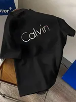 Calvin Men's T-Shirt Leisure Fashion Short Sleeve Cotton Tees High Quality Luxury Brand T-shirt Summer Streetwear Y2k+ Tops