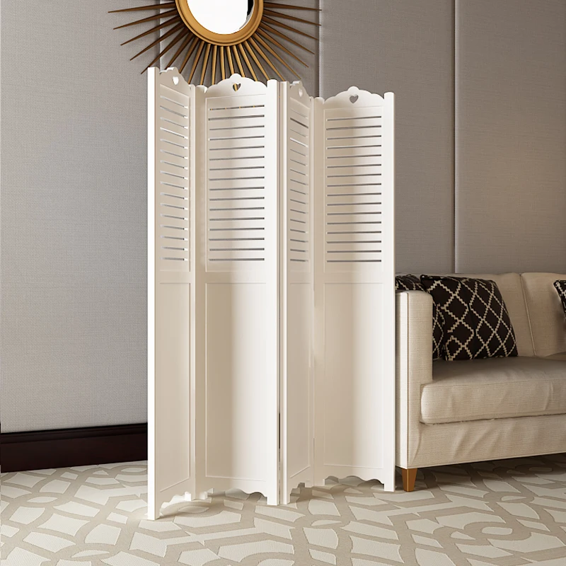

Screen partition broken screen simple foldable environmentally friendly pastoral fashion living room waterproof white bedroom mo