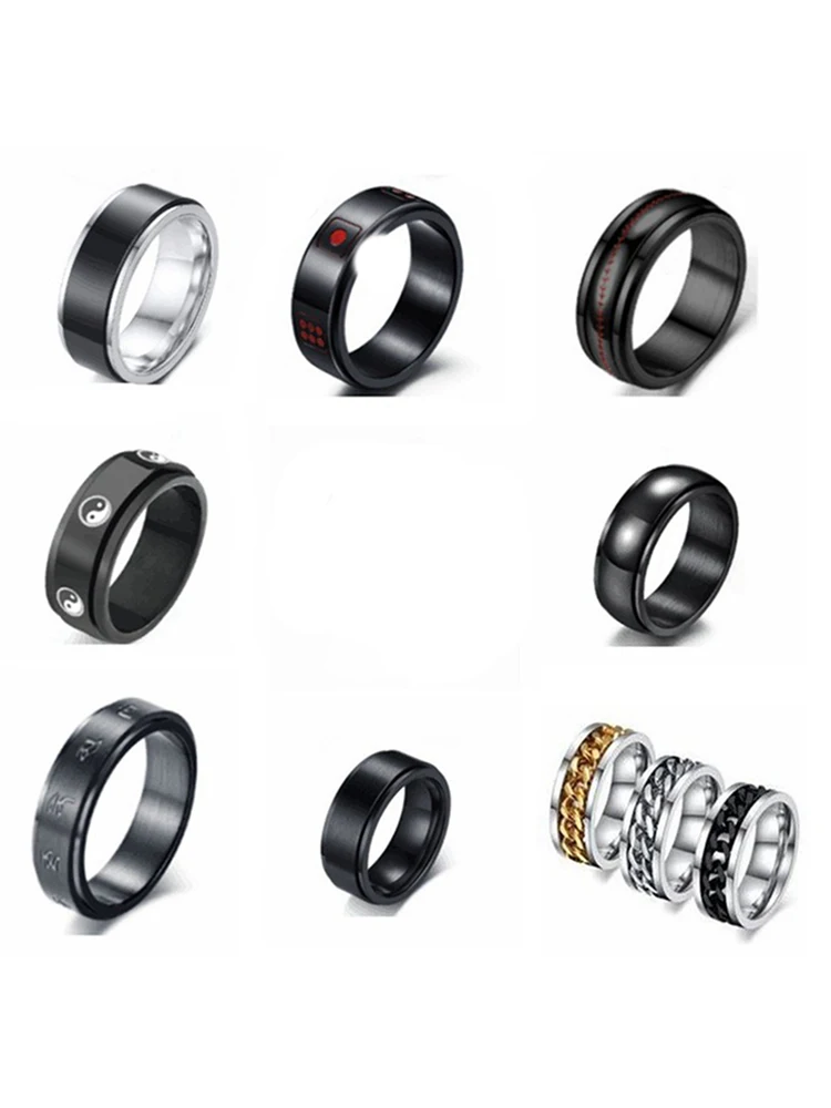 Fashion Jewelry Accessories Star Moon Stainless Steel Rings for Women Hip Hop Rock Unisex Finger Ring Punk Gift