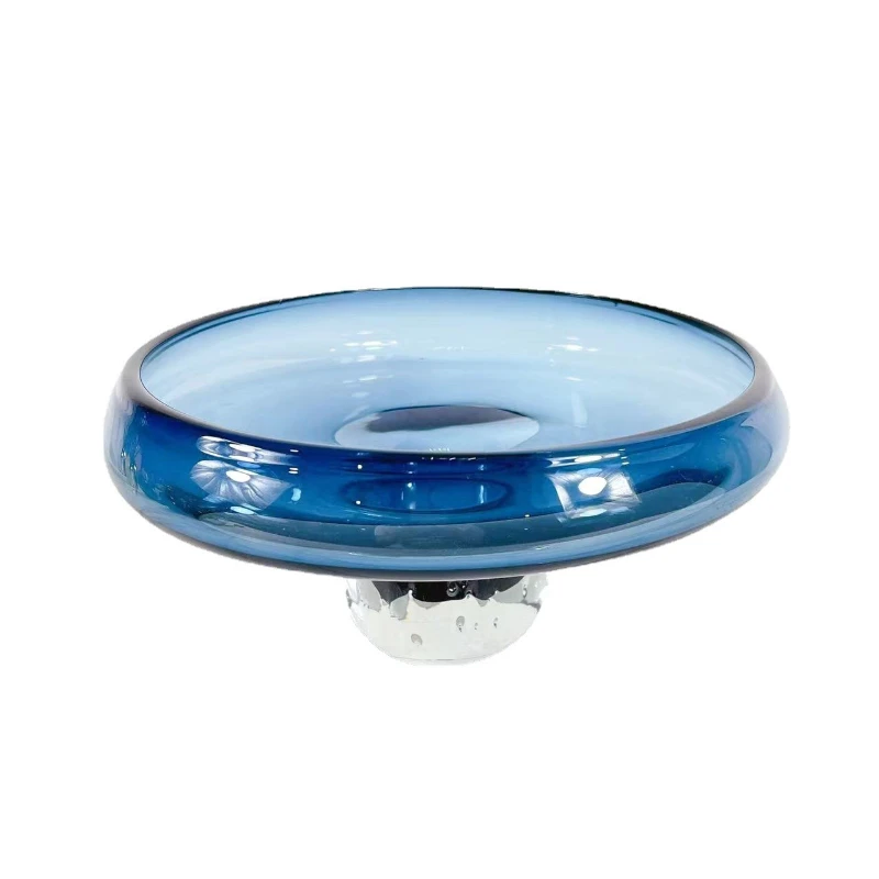 

Blue glazed fruit plate modern simple modern living room