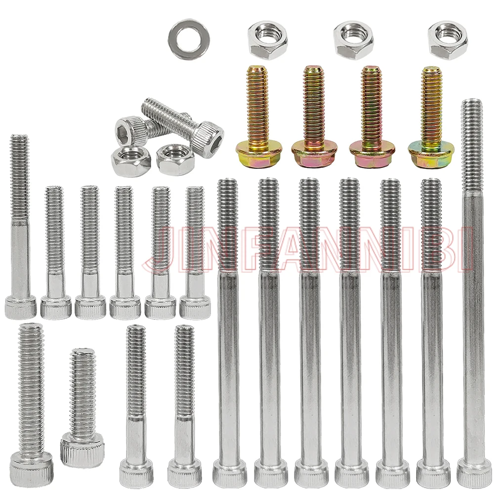 For Honda XR80 1979-1984 XR80R 1997-2004 XL80S 1980-1985 Stainless Steel Maintenance Engine Bolt Screws Kit