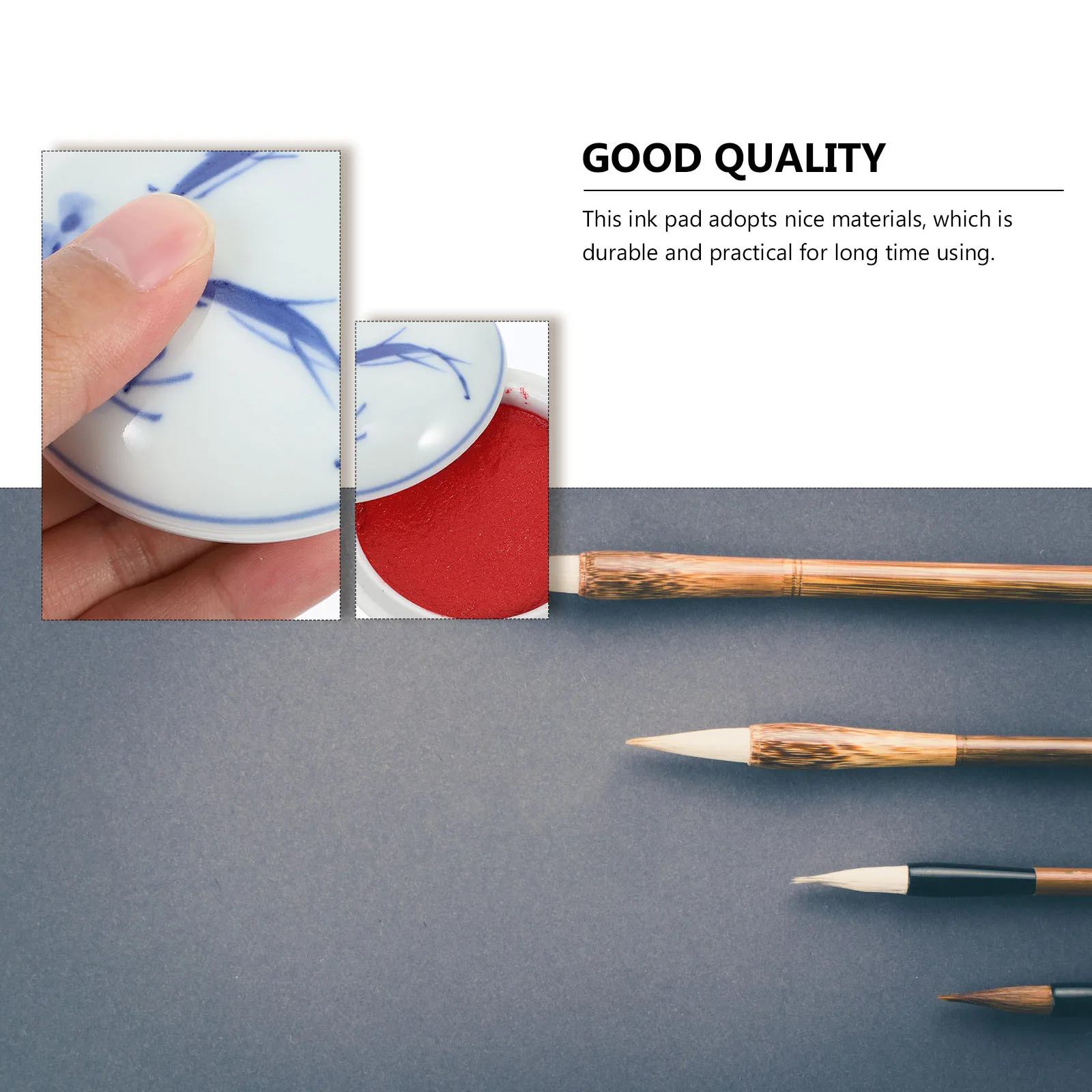 1pc tampone di inchiostro rosso per calligrafia pittura fai da te mestiere premium lavabile multiuso scatola di ceramica tampone di inchiostro scuola ufficio arte sigillo uso