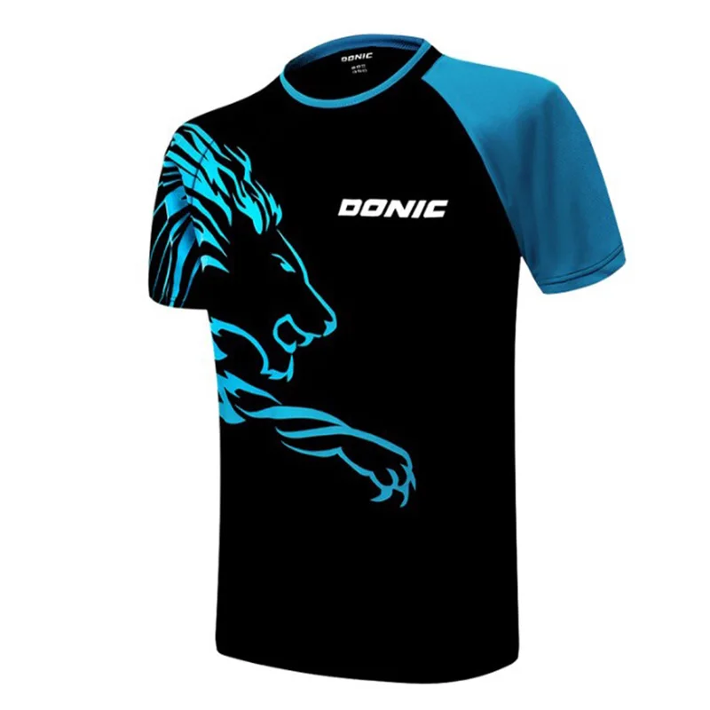 Authentic Donic Summer Sports Polyester Round Neck Table Tennis Wear Jersey T-shirt Top for Men and Women 83276 Children's Size