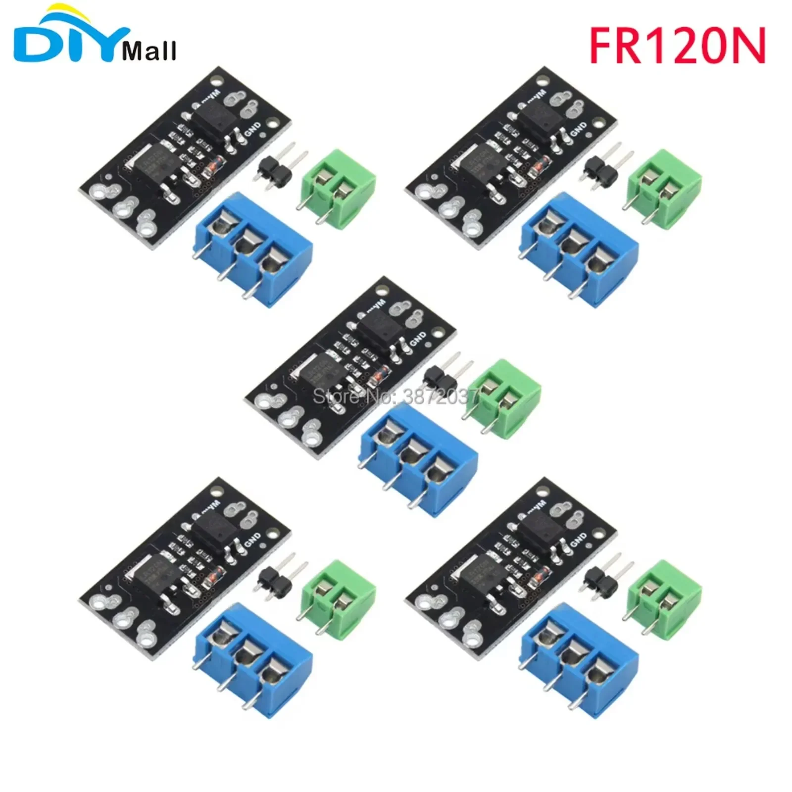 5pcs/lot DIYamll Isolation MOSFET MOS tube field effect transistor module instead of relay FR120N For arduino