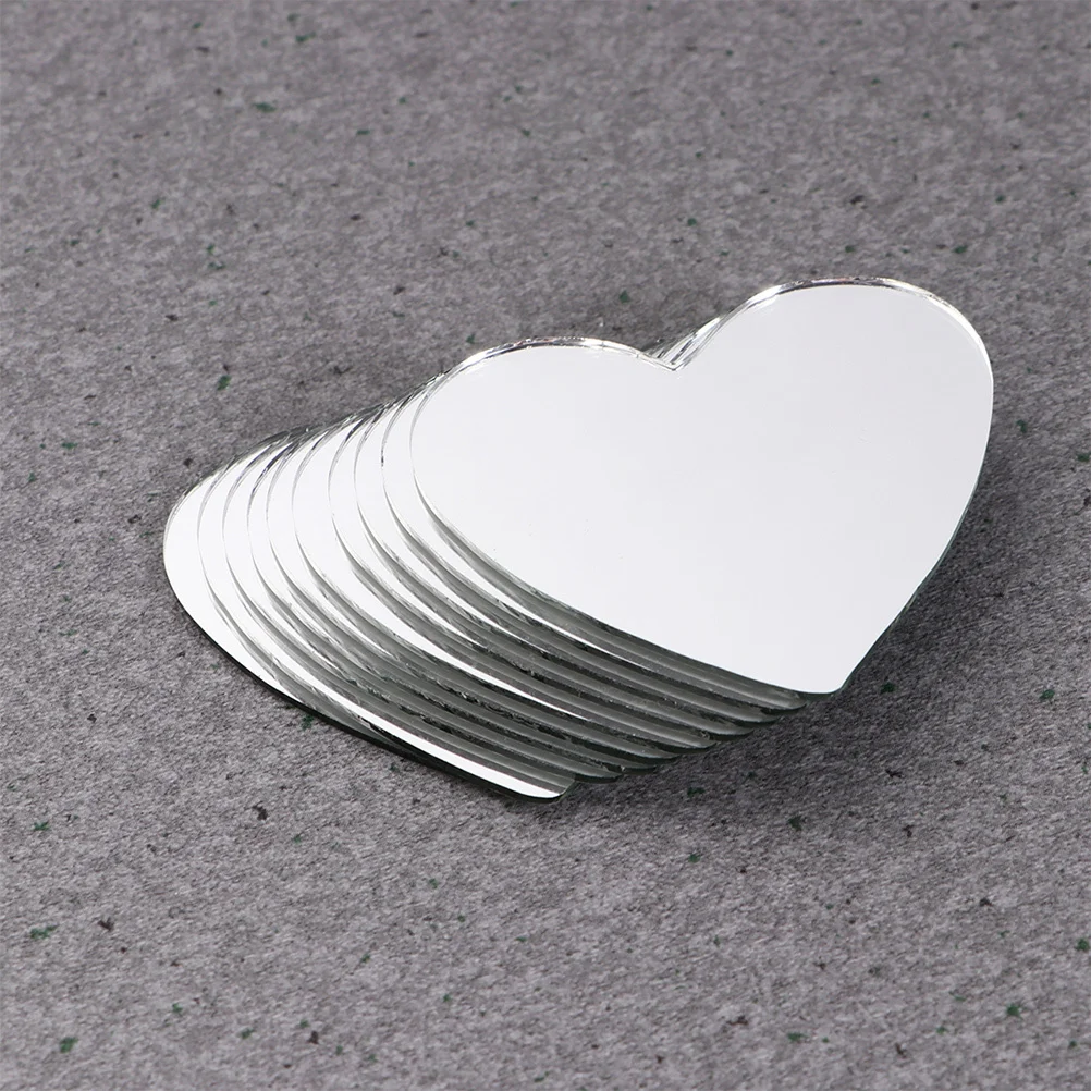 

30Pcs Heart Shaped Mirrors DIY Glass Mirror Tiles for Makeup Mini Small Portable Heart Mirrors Gift Mirror Tiles