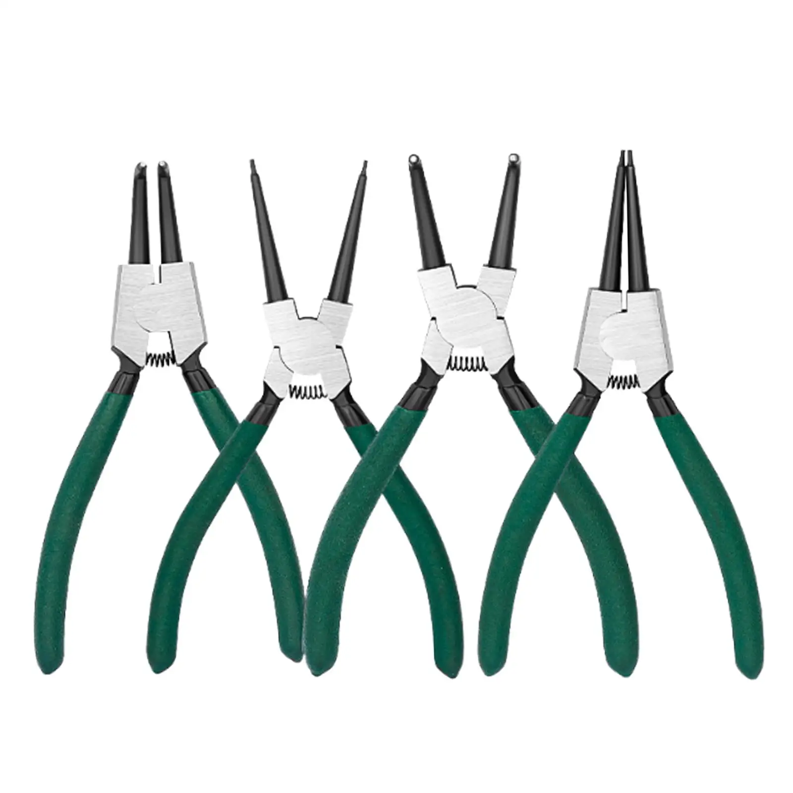 

4 Pieces Snap Ring Pliers Kit Manual Auto Repair 7 inch Internal External with Straight Bent Jaw Multifunctional Ring Remover