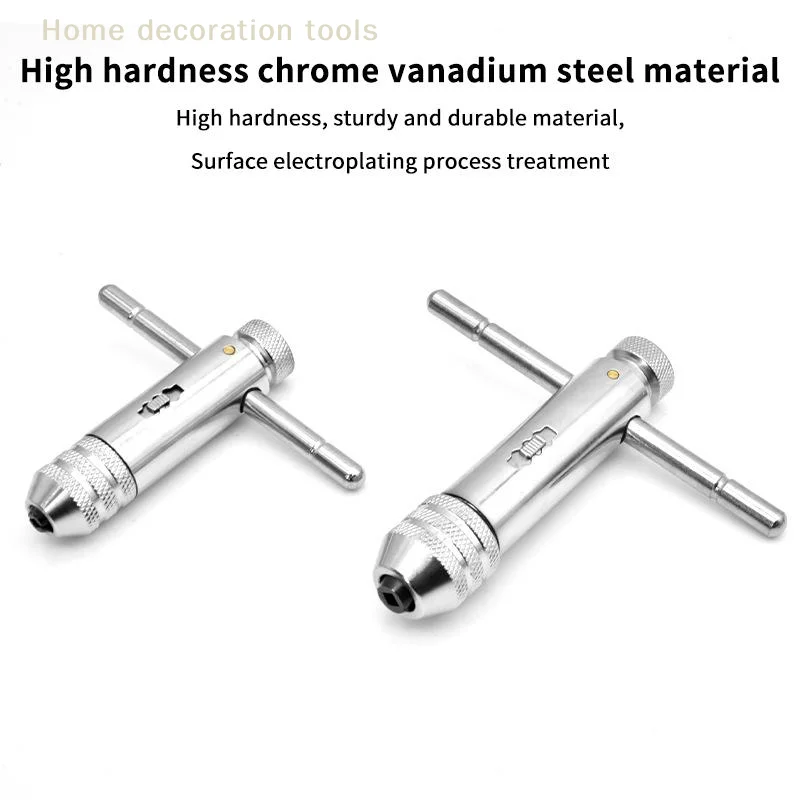 

Durable Adjustable T Handle Ratchet Tap Holder M3-8 M5-12 Hand Wrench for Manual Tapping in Automotive Garage