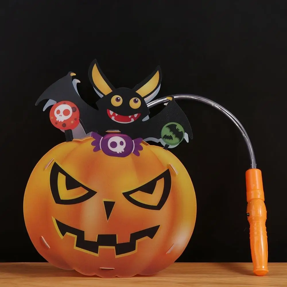 متوهجة فانوس الهالوين DIY مضيئة اليقطين هالوين اليقطين فانوس DIY المواد حقيبة شبح شبح مهرجان فانوس الأطفال #4