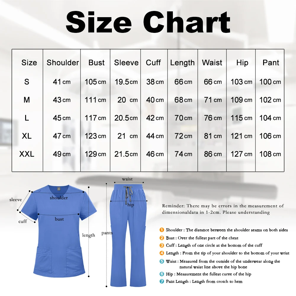 Seragam Medis Fashion Terbaru Set Scrub Perawat Seragam Bedah Wanita Kecantikan Gigi Perawat Kesehatan Dokter Pakaian Kerja Khusus