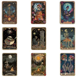 Tarot Skull Cool Design Iron On Transfers For Clothing Tshirt Jacket Heat Transfer Patches Thermal Heat Stickers