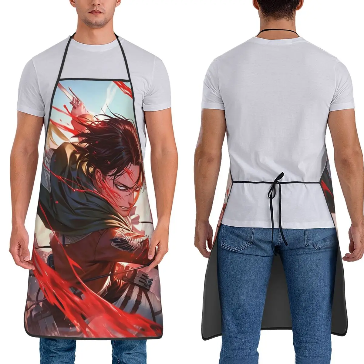Attack On Titan Manga Erwin Smith Anime Aprons Chef Cuisine Tablier Bib Kitchen Cleaning Pinafore for Women Men Painting
