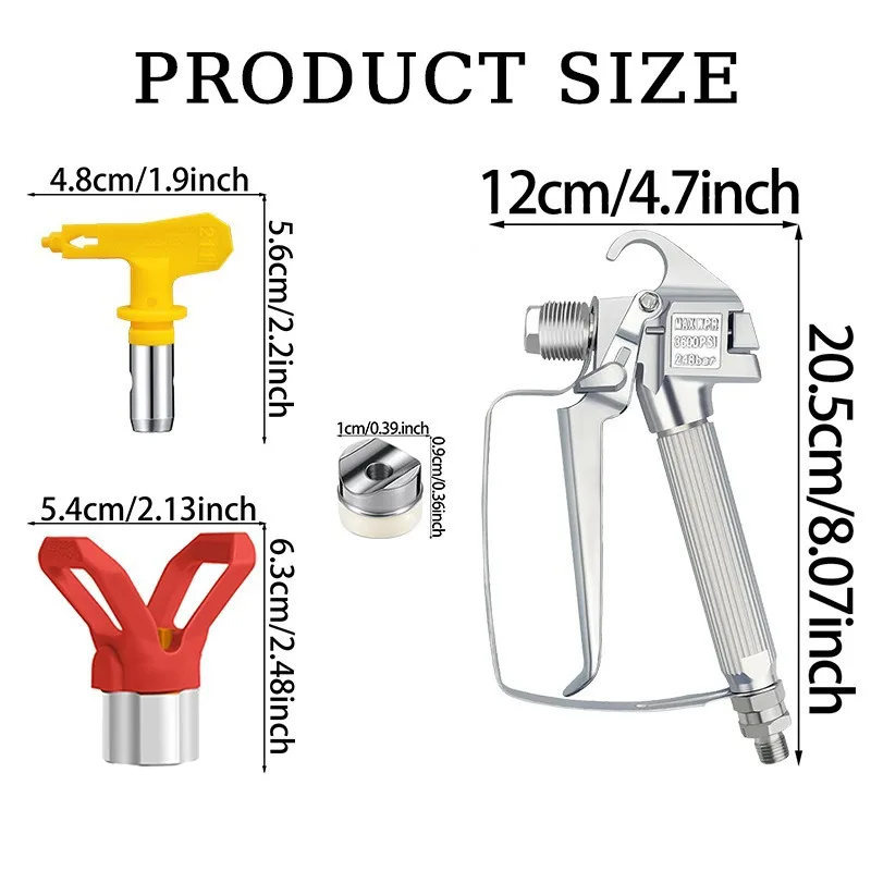 For high pressure airless spray gun 3600PSI latex paint paint spray gun spray 517 nozzle sprayer accessories plunger