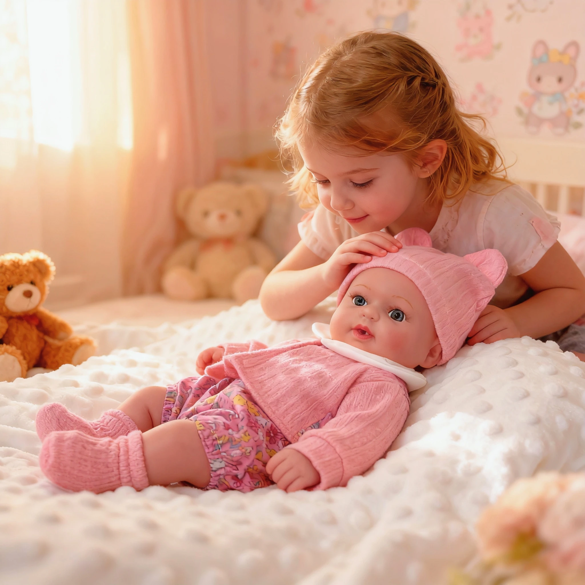 1 Stück 12 Zoll Neugeborenes mit weichem Vinylkörper, realistische lebensechte wiedergeborene Babypuppe, handbemalte Adern, wach Puppenspielzeug, ideale Geschenke