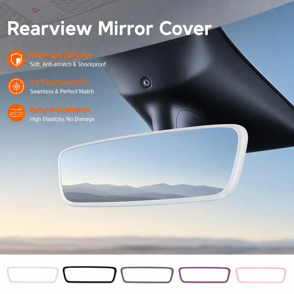 Rearview Mirror Protective Cover For Tesla Model YL Launch 2026 Rear View Mirror Protective Frame Edge Cover Car Accessories