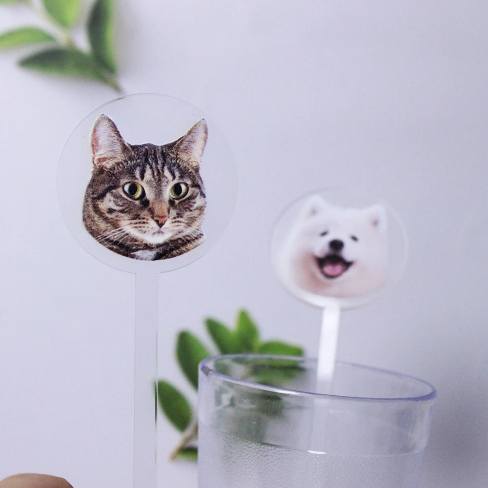 

50/100/150 шт. персонализированные палочки для перемешивания на свадьбу для домашних животных, двухсторонние мешалки для напитков для собак или кошек, на заказ, акварельные палочки для вечеринок