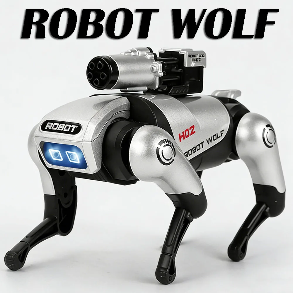 

Миниатюрная модель робота-волка, игрушки из сплава, литой под давлением звук, свет, сенсорный датчик, длительный срок службы батареи для детей, развивающие модели