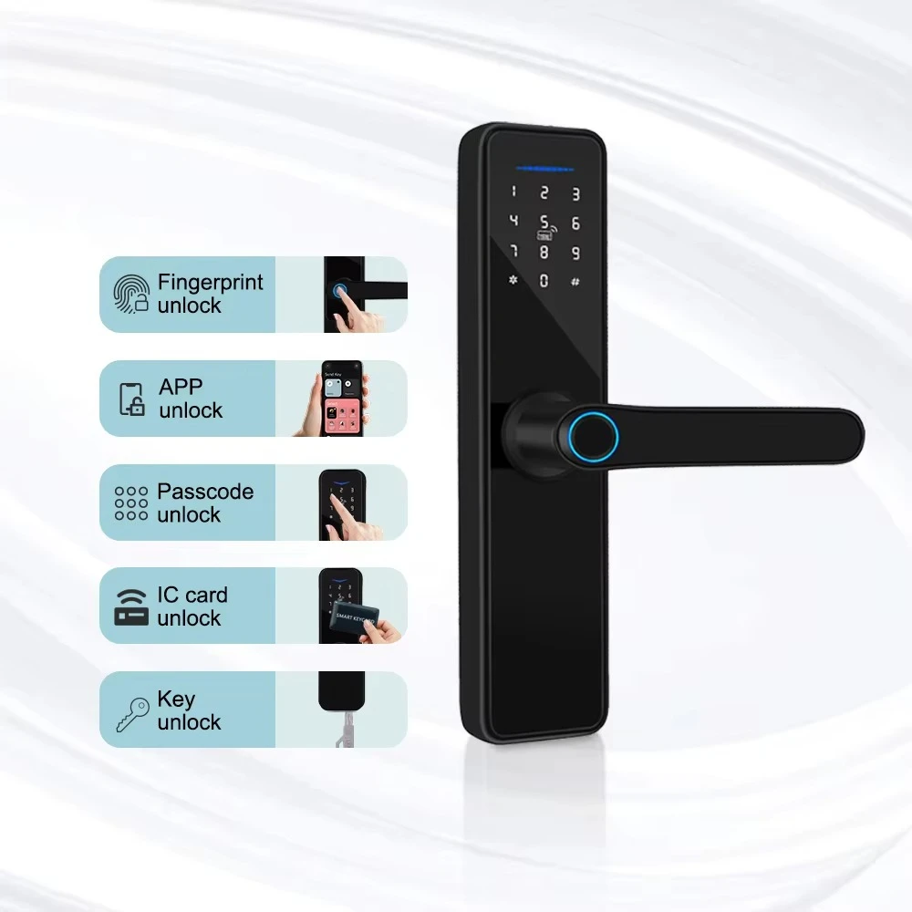 

Умный замок для отеля с WIFI TUYA Ttlock, отпечаток пальца, пароль, без ключа, звонок Huellas Dactilares Teclado Digital Cerradura Inteligente