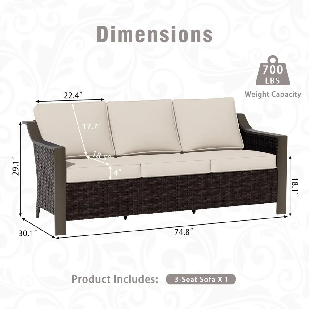 "74 Inch 3-Seater P… - image