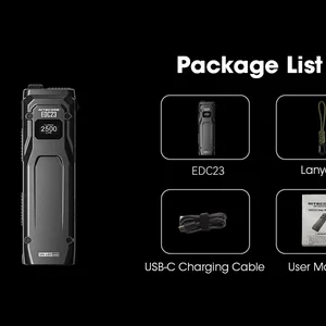 Nitecore EDC23 UHI LED 2500 USB-C Lumens EDC EDC Pocket Tactical Rechargeable 12 Main Sales Lantern Fenix - №8