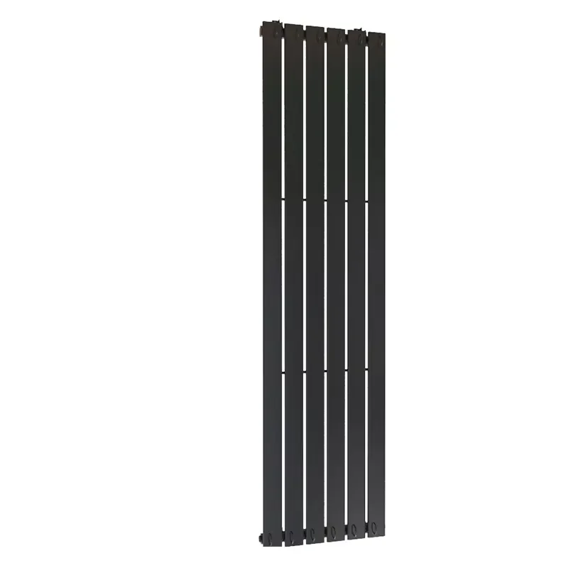 Modern Black Electric Heating Panel Wall Mounted Energy Saving Home Heater Slim Design Efficient Warmth Indoor Room Comfort