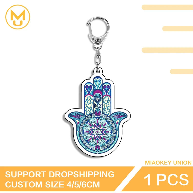 Hamsa Hand Vector Image Key Chains Lighting Car Backpacks Accessories Creative Personality Amusing Accessories Toys Hobbies