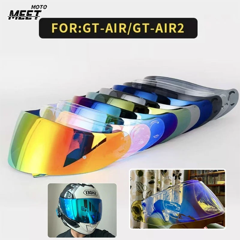 

Helmet Visor for SHOEI GT-AIR 1/-2 NEO Visor Goggles Plating Silver Red Replacement Lens Motorcycle Equipments