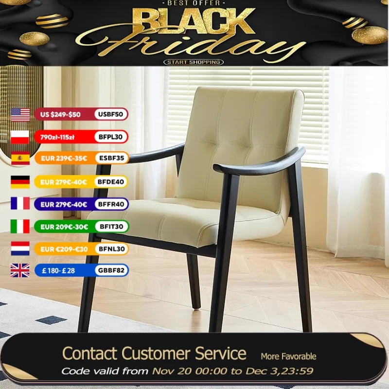 

Fabric Armrest Dining Chair Wooden Minimalist Living Room Lounge Dining Chair Design White Italian Sillas Comedor Home Furniture