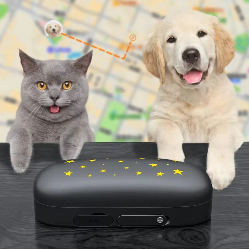 Safe & Smart RF-V53 Tracker 4G Pet Locator GPS Beidou Cat and Dog Positioning Search Anti-lost IP67 Waterproof 900 MAh Battery