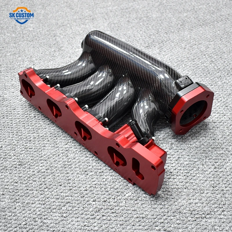 Carbon Fiber Intake Manifold for Honda K20 K24 Engine 70mm Throttle Body - view 3