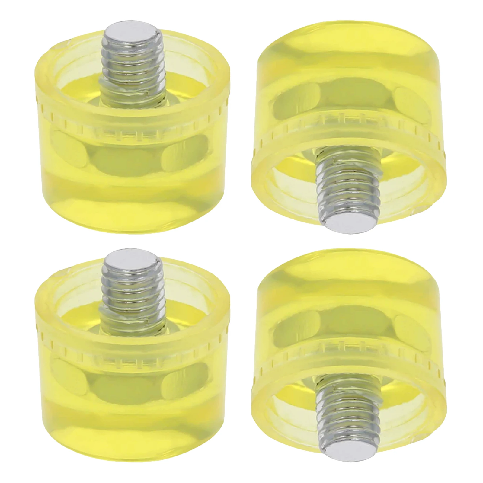 

4 pcs Yellow Rubber Hammer Replacement Mallet Tipdurable Oil Resistant Replacement Hammer Tip Rubber Mallet Head Striking Head