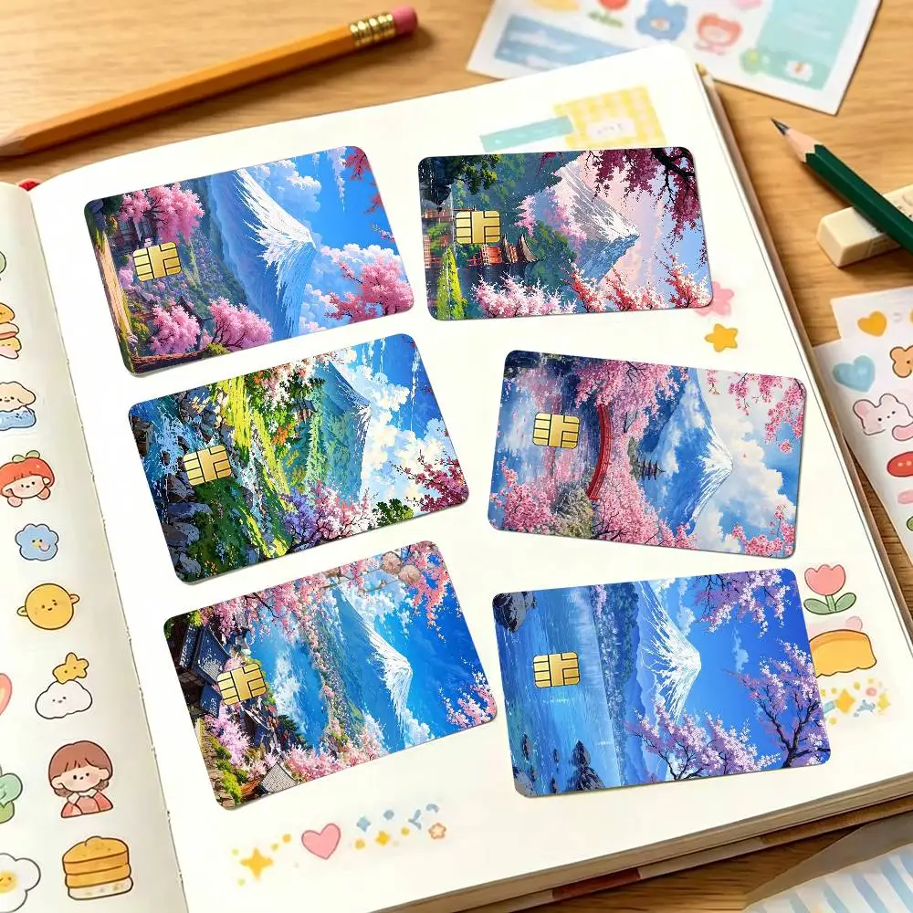 

M-Mount F-Fuji Japan Credit Card HD Stickers Game Card Decal Small Chip Waterproof Sticker Gift