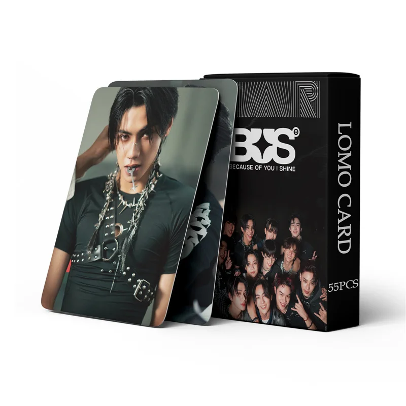 55pcs BUS Boy Group Small Card Album LIAR LOMO Card Thai Boy Group Because Of You, I Shine Postcard Photo Card Collector Card