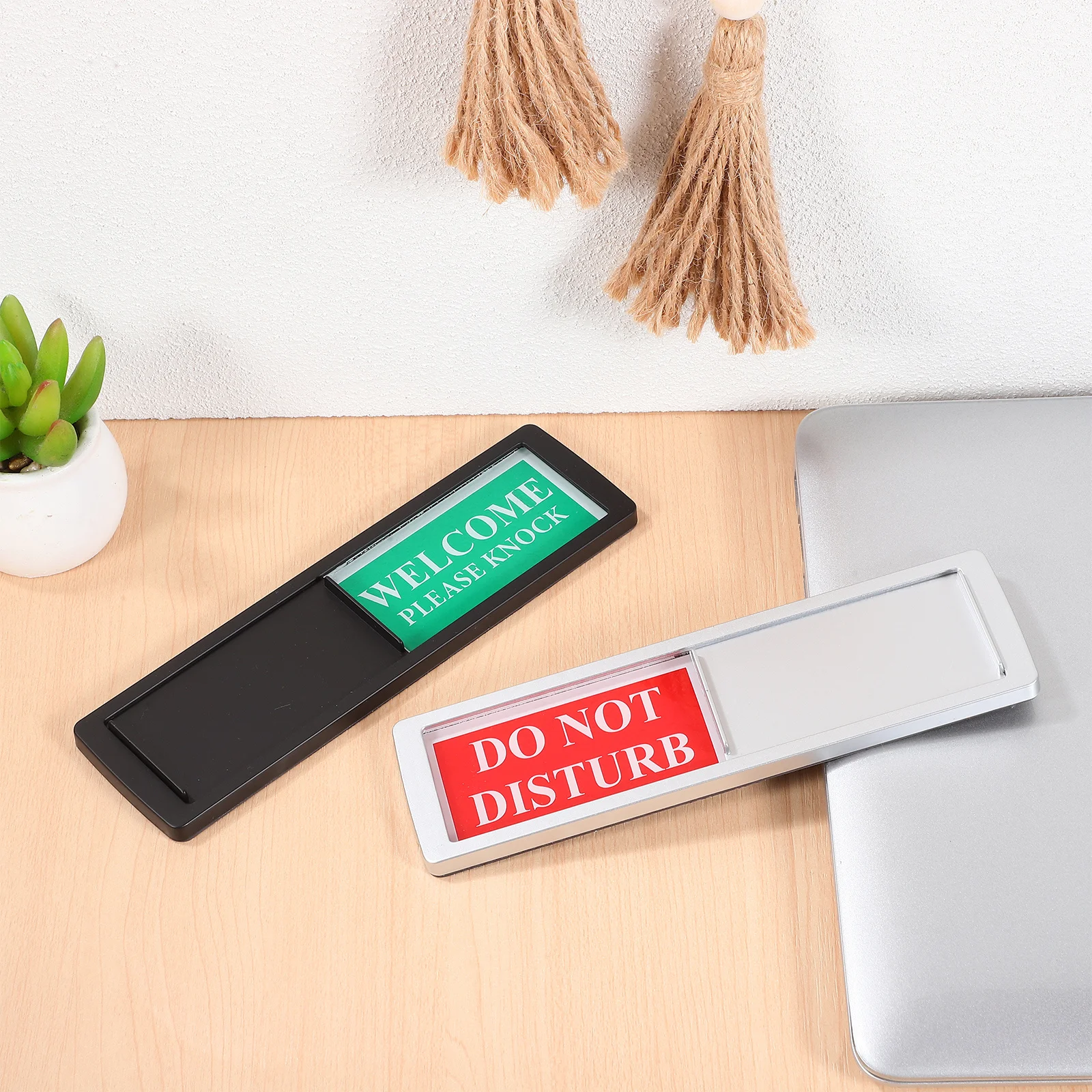 2 قطعة علامة باب منزلق للخصوصية منزلق مغناطيسي لا تزعج ترحيبًا يرجى ضرب مؤشر الخصوصية لمؤتمر المكتب #6