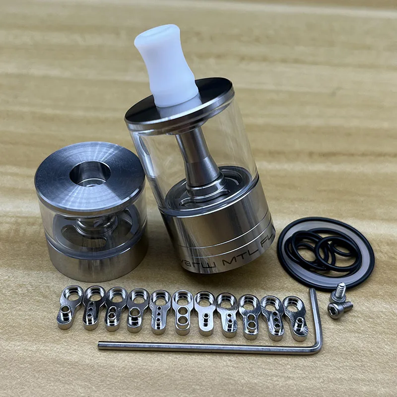 Dvarw MTL FL 24 rta Tank 24mm 316ss رذاذ واحد قابل لإعادة البناء مع 11 قطعة إدراج AFC