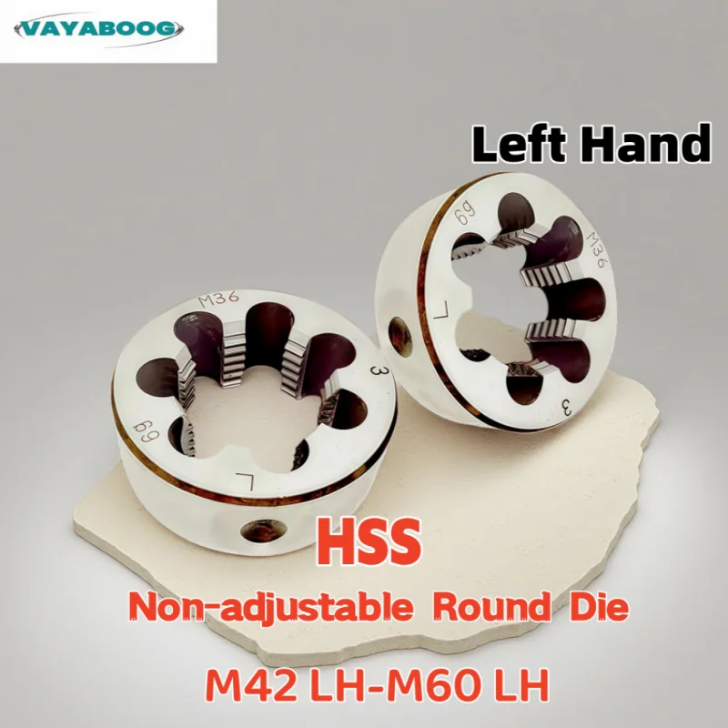 

1PCS Non-adjustable HSS Left Hand Round Die M42M44M45M48M50M52M56M60 X1 1.5 1.25 2 3 3.5 4