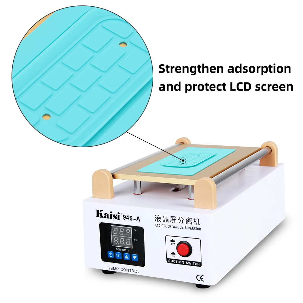 Kaisi-Mathiateur d\'écran tactile LCD 946A, pompe intégrée, verre à vide, écran de machine 7 pouces, outil de réparation de démontage