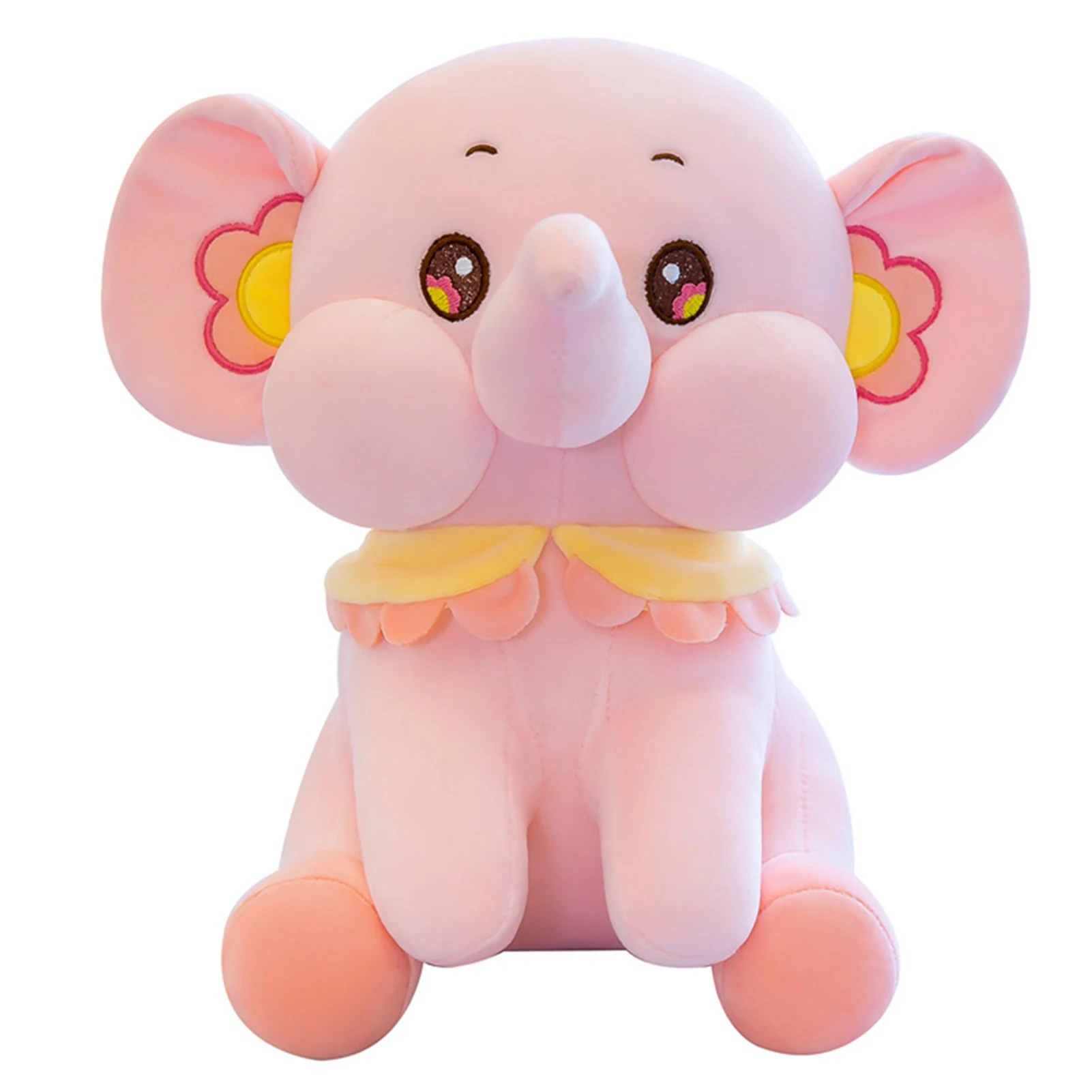 

Plush Stuffed Toys Cartoon Elephant Doll Early Educational Development Toy