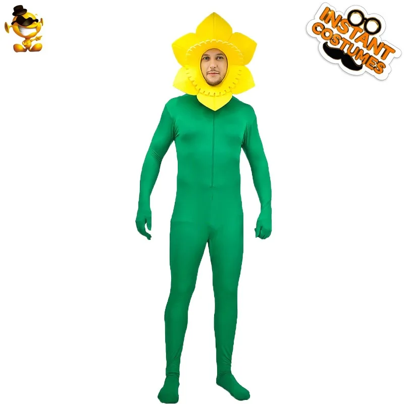 Sunflower Jumpsuit Men's Halloween Costume Carnival Festival Stage Performance Wear Party Dress Up Clothes 2024 Show Funny