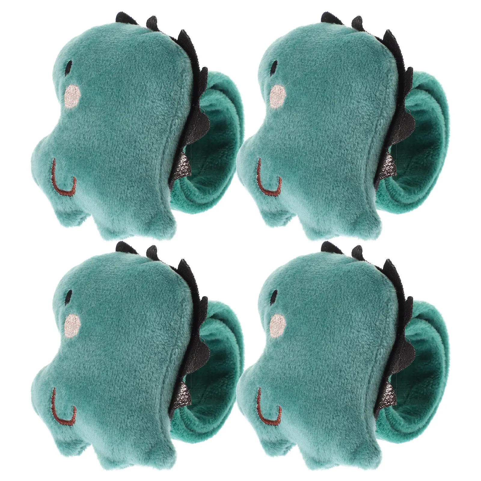 

4Pcs Dinosaur Slap Bracelet Sturdy Supple Snap Wristband for Animal Parties Birthday Festivals Portable Party Wristbands