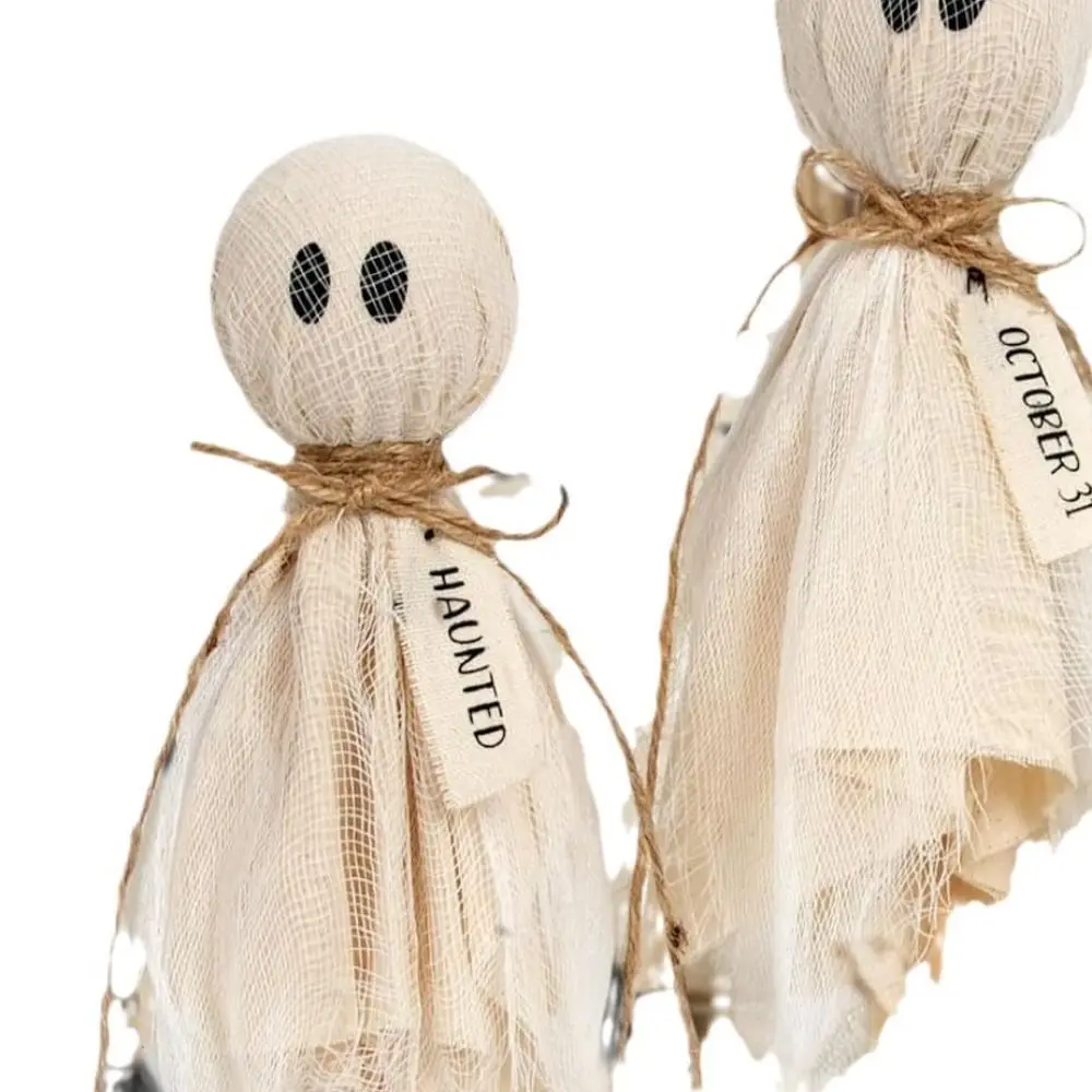 Funny Primitive Halloween Decorations Indoor Spooky Wooden Set of 3 Halloween Ghosts Cute Halloween Decor